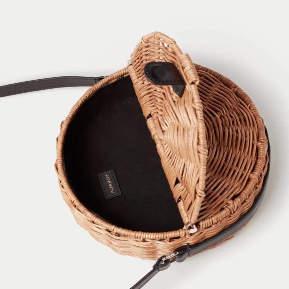 Aritzia Auxiliary Provence Wicker Bag (Brown/ Black) - Picture 2 of 8